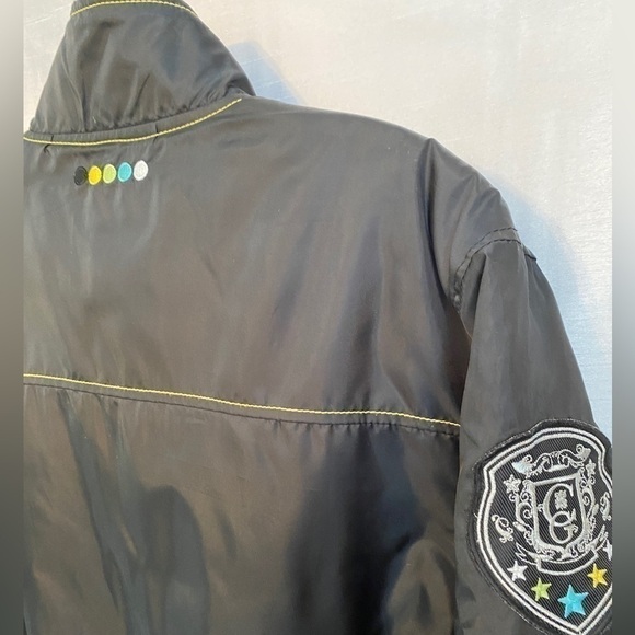 NWT Vintage Coogi Black and Neon  Stripes Windbreaker Ladies LG - Picture 13 of 15